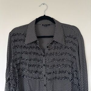 Anne Klein Silk Polka Dot Top
